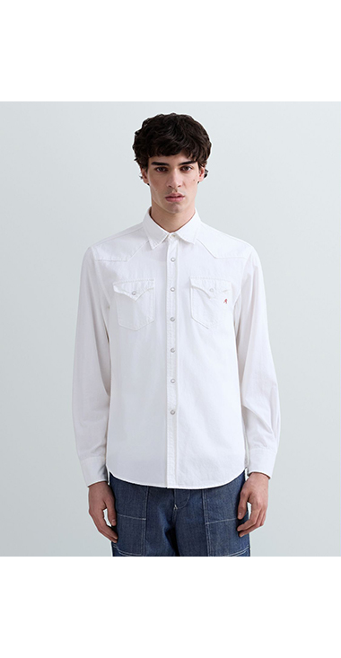 ホワイトデニムシャツ